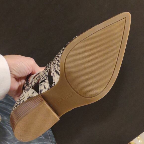 Vintage Nine West Snake Skin Western Cutout Booties Size 5 - Picture 7 of 9